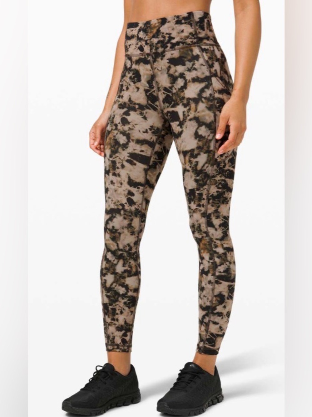 Lululemon Invigorate High-Rise Tight 25"- Dispersed Light Raw Linen Multi/Size 8